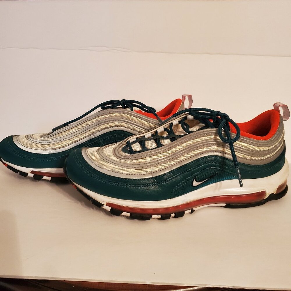 Nike Air Max 97 Green and Orange Excellent Condition